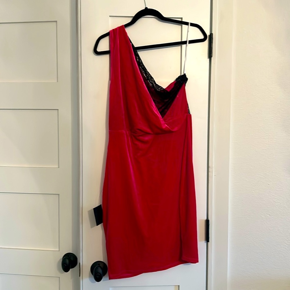 Lulus Hot Pink Velvet Dress NWT XL